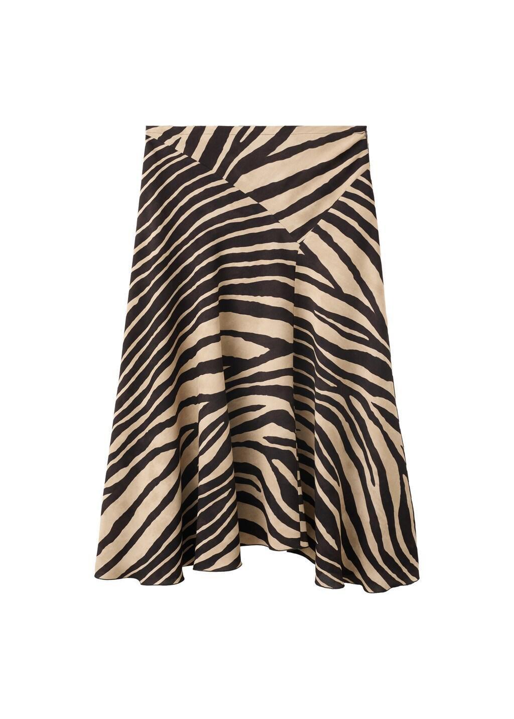 BLACK Asymmetric midi skirt, Black, large image number 4