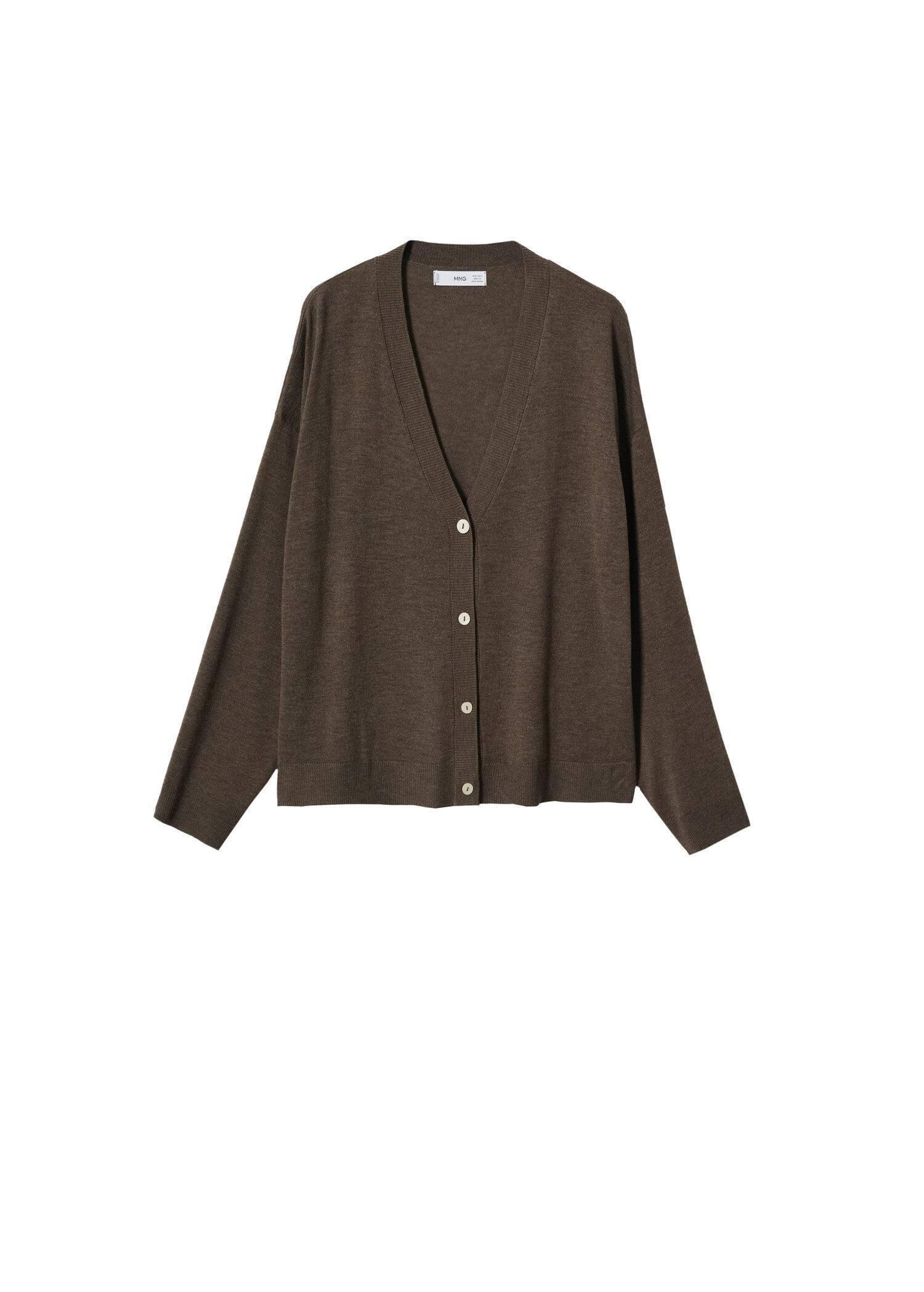 medium brown Fine-knit cardigan, , large image number 8