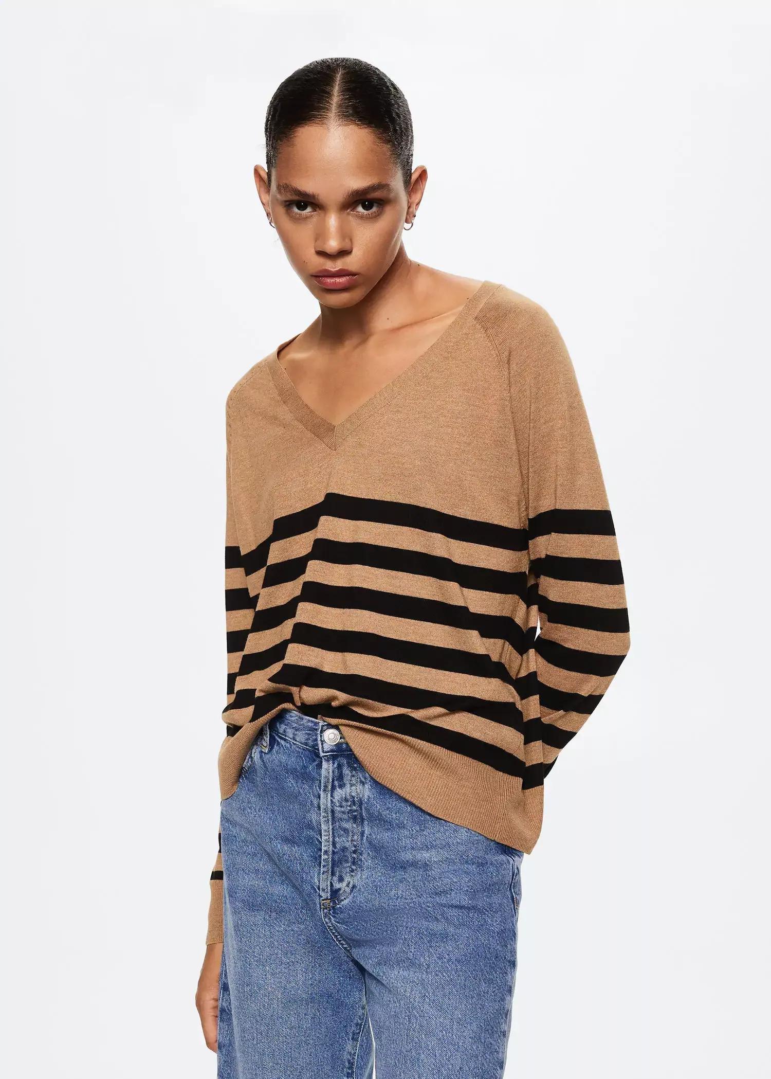 Brown Fine-Knit Sweater, , large image number 0