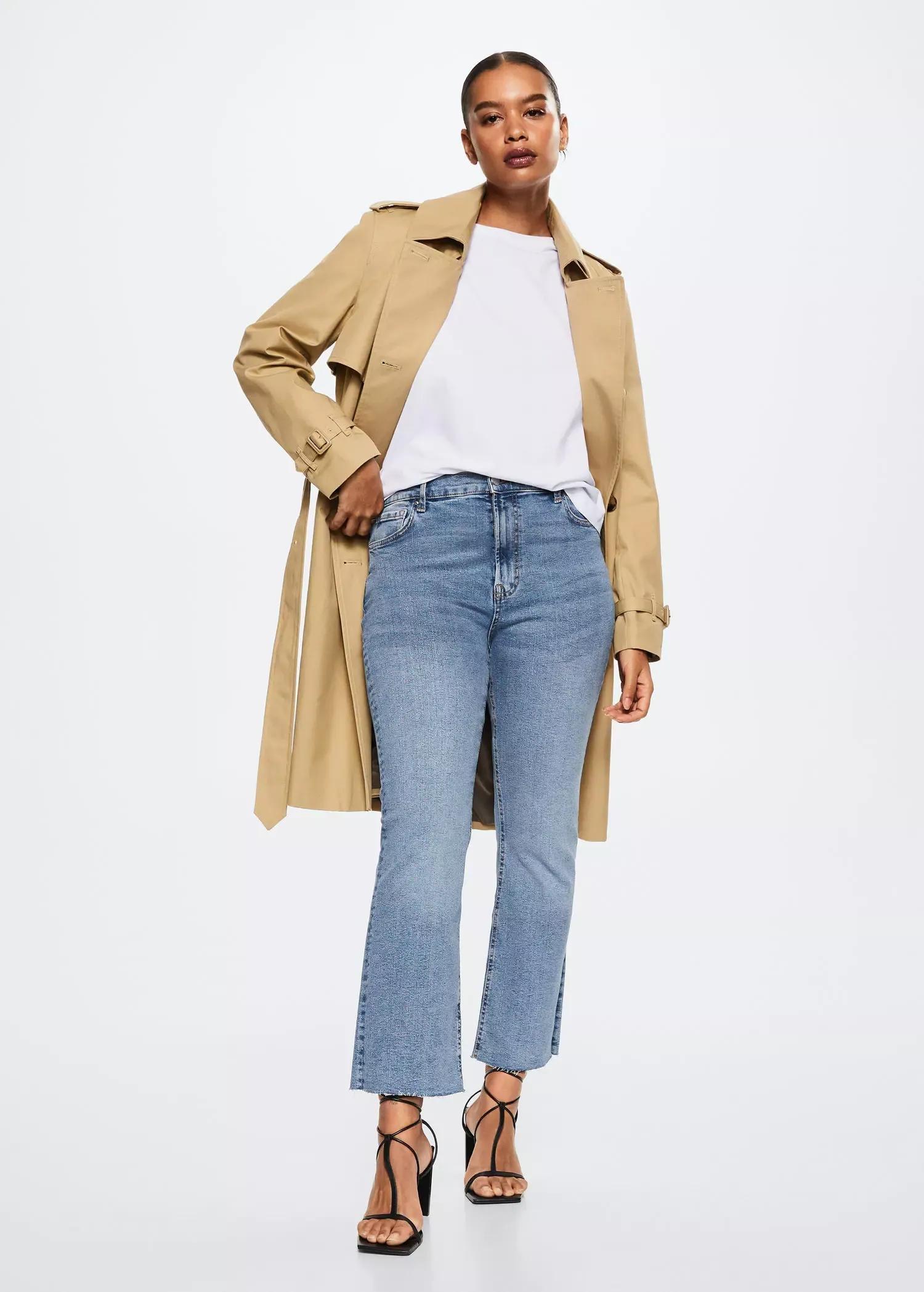 open blue High-waist bootcut jeans, , large image number 1