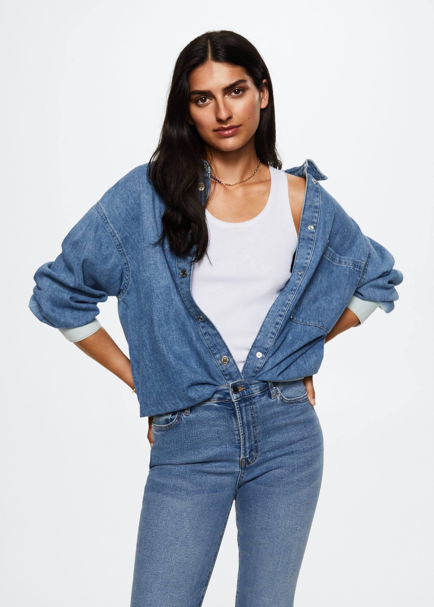 open blue High-waist bootcut jeans, , large image number 2