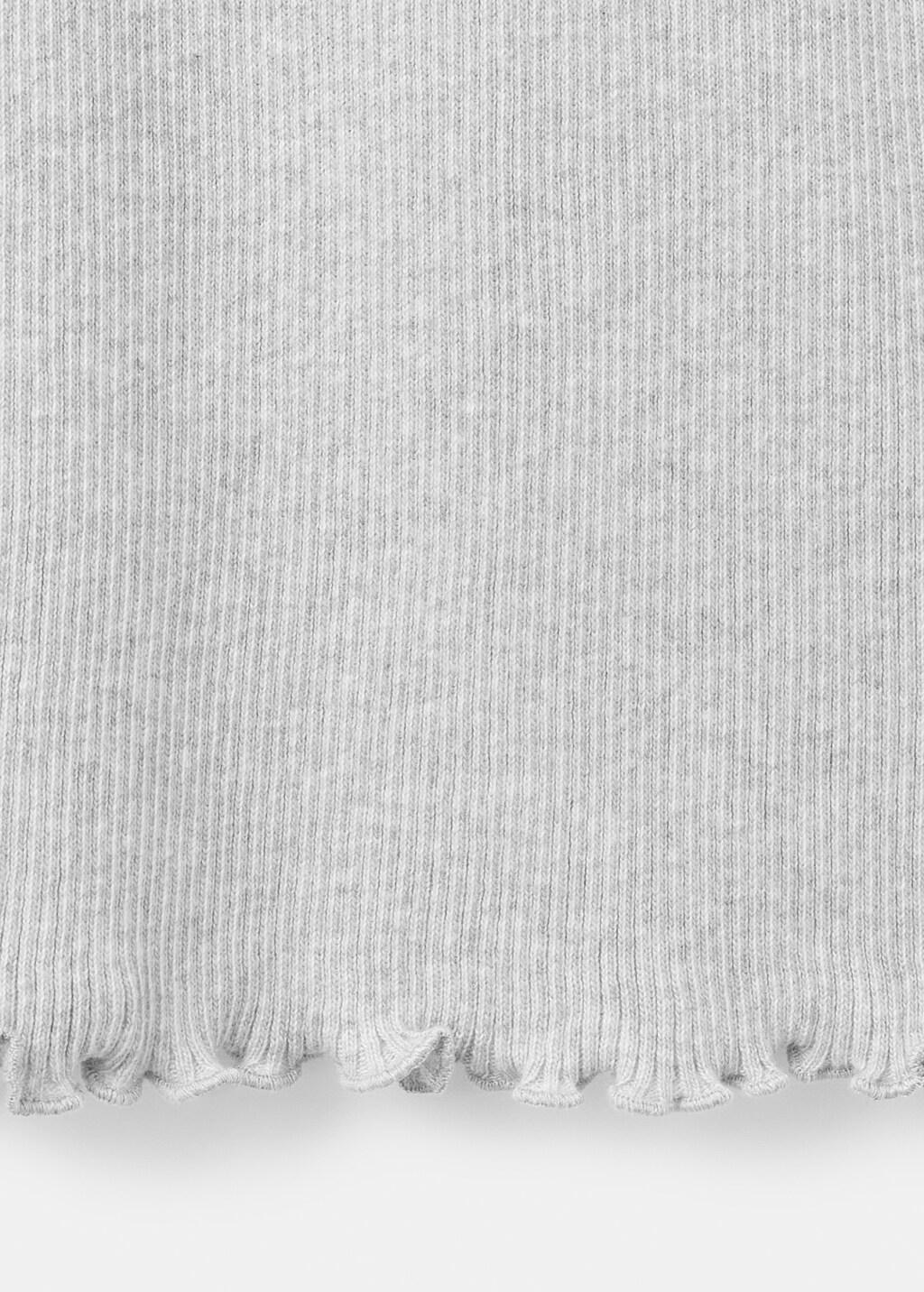 GREY Ribbed straight-leg trousers, Kids Girls, Light Pastel Grey, large image number 3
