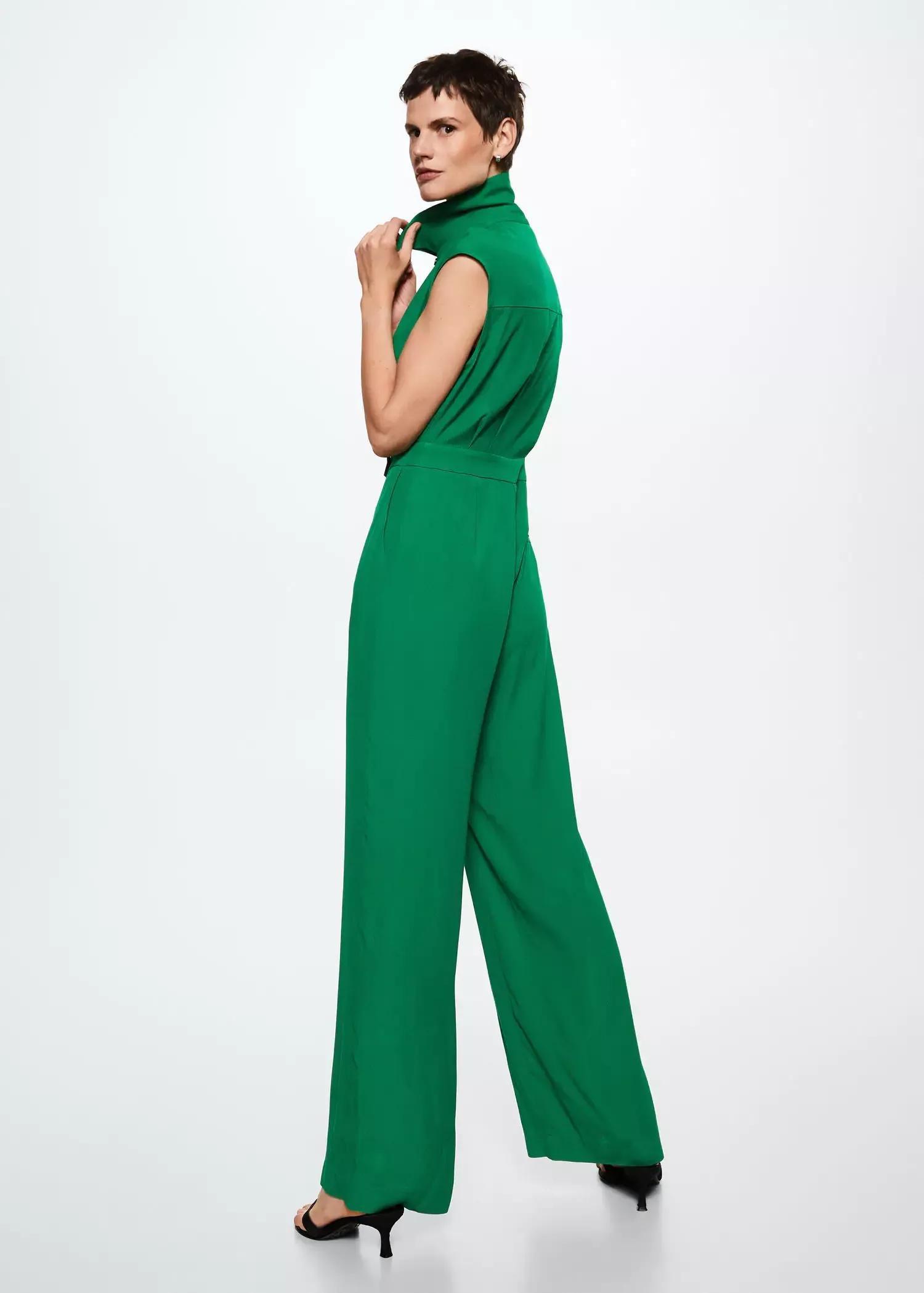 Green Pocket Flowy Jumpsuit, , large image number 5