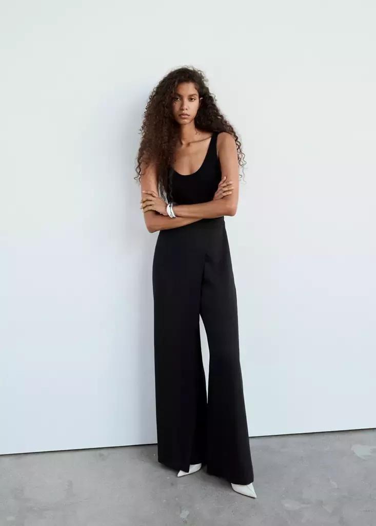 Black Strappy Jumpsuit, Black, medium