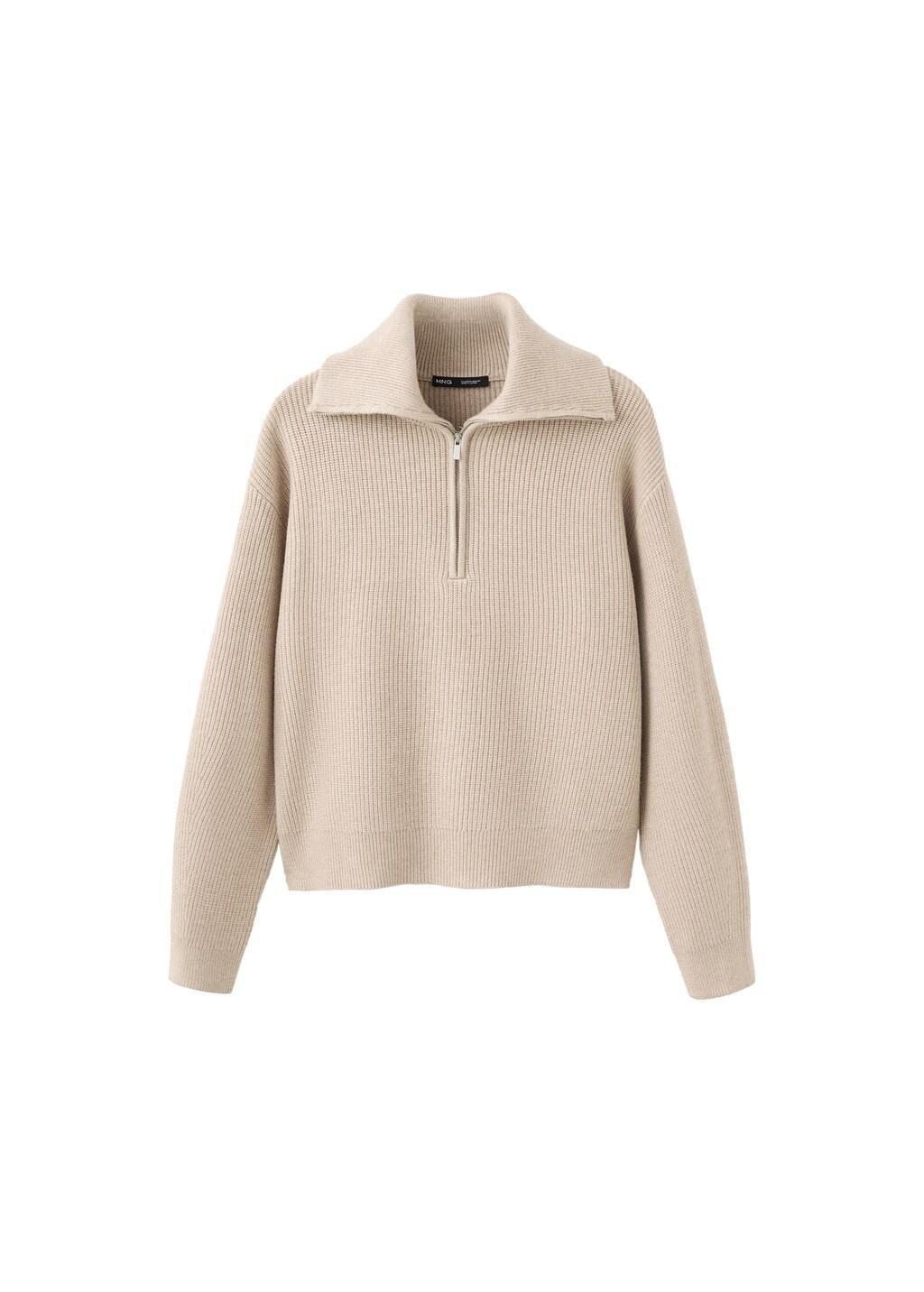 Brown Ribbed Zip-Up Jumper, Medium Brown, large image number 5