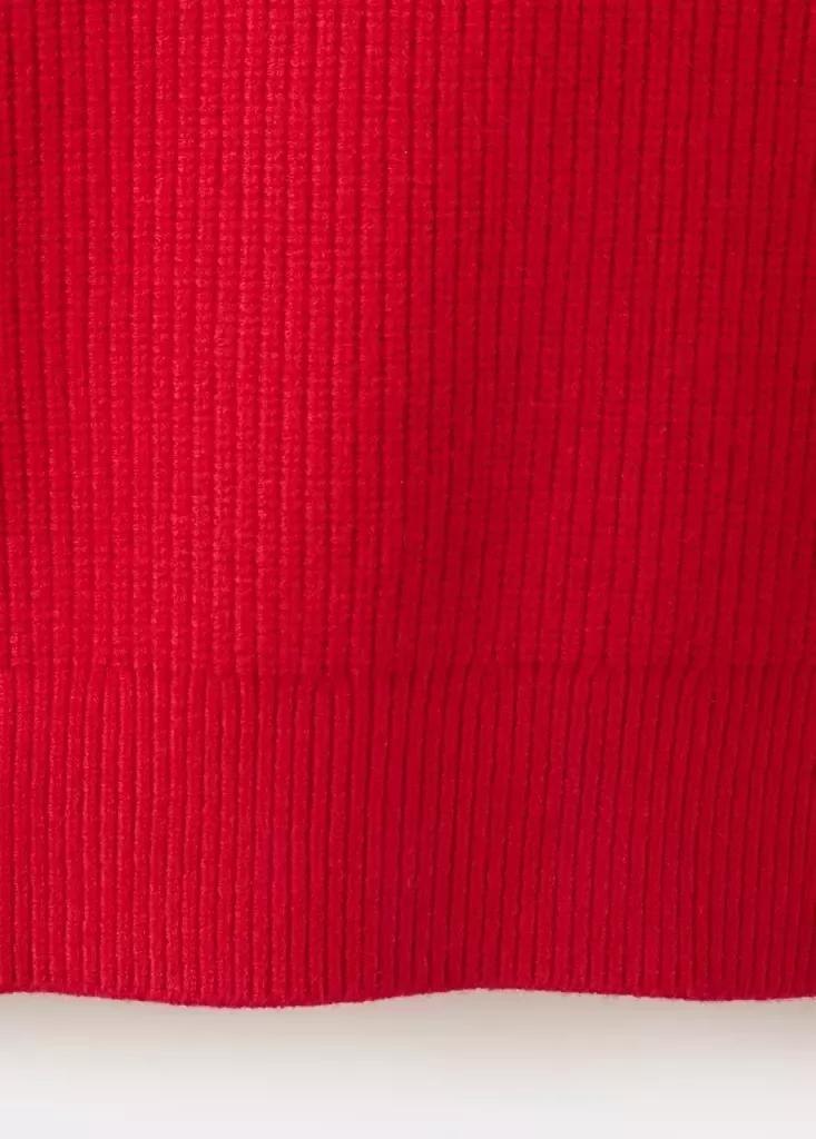 Red Ribbed Zip-Up Jumper, Red, large image number 9