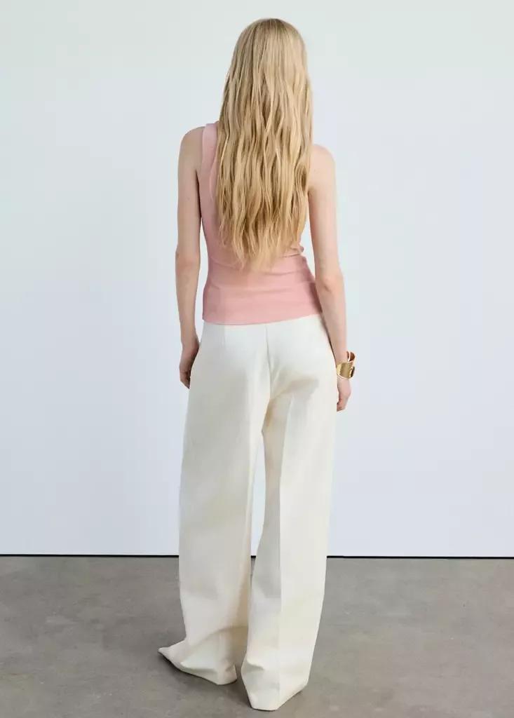Pink Fitted Fine-Knit Top, , large image number 2