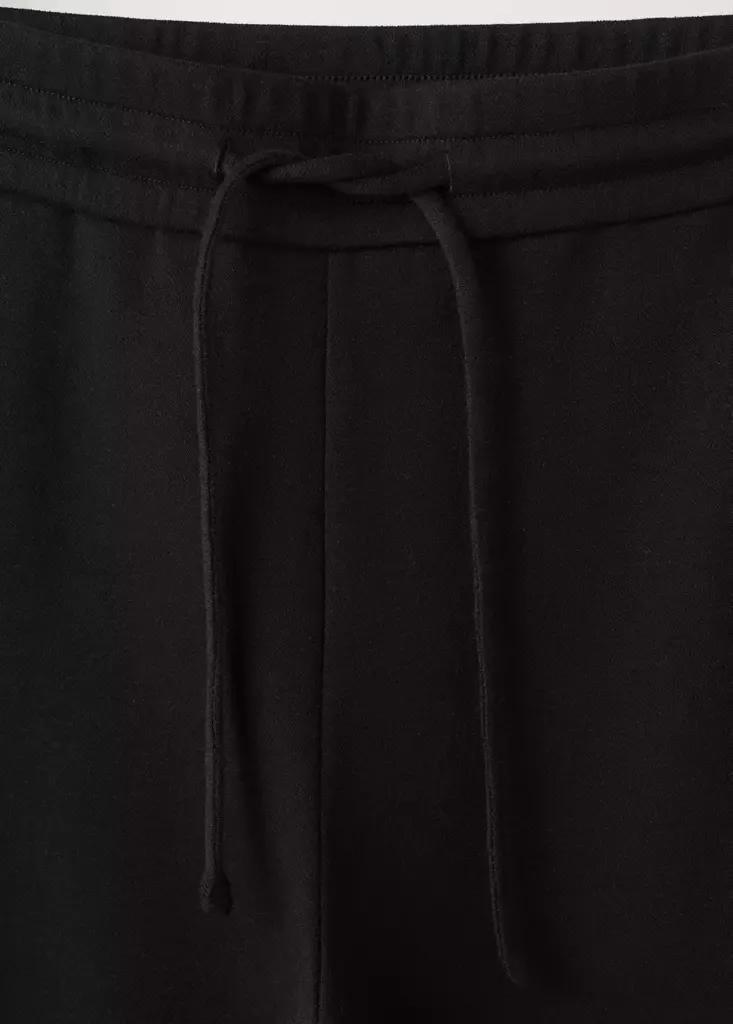 Black Fine-Knit Straight-Fit Trousers, Black, large image number 5