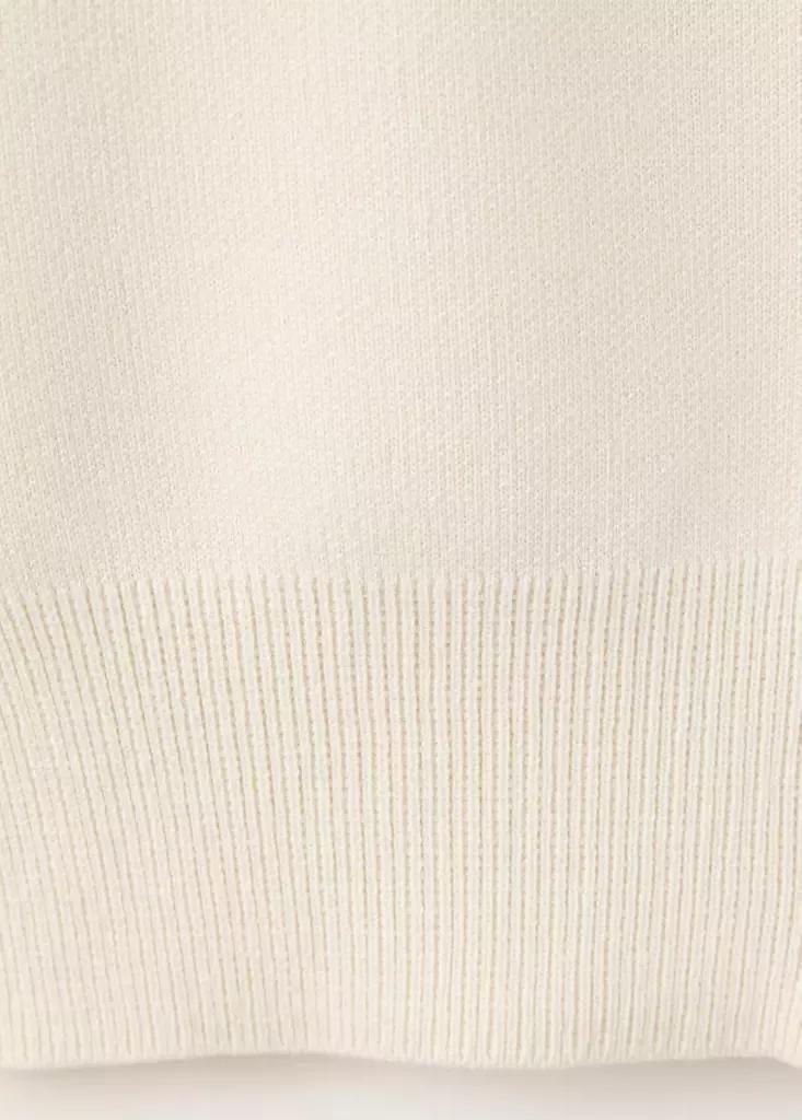 Cream Knitted Cardigan With Jewel Button, , large image number 6