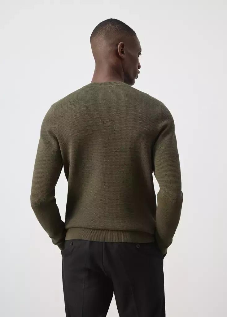 Green Fine-Knit Jersey In A Cotton Blend With Textured Structure, Dark Green, large image number 2