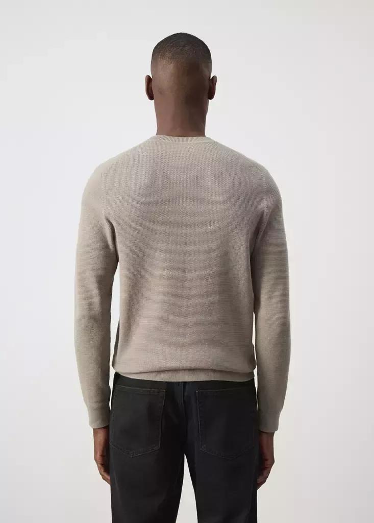 Grey Fine-Knit Jersey In A Cotton Blend With Textured Structure, Medium Grey, large image number 2