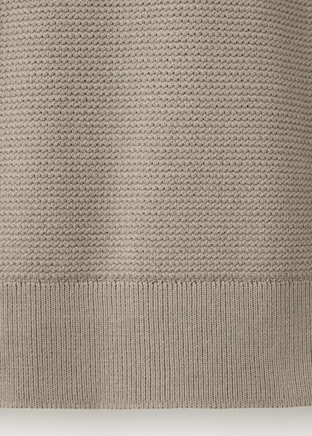 Grey Fine-Knit Jersey In A Cotton Blend With Textured Structure, Medium Grey, large image number 3