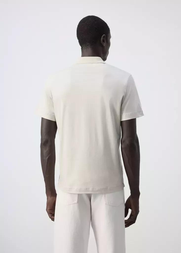 Grey Regular-Fit Cotton Polo Shirt, , medium