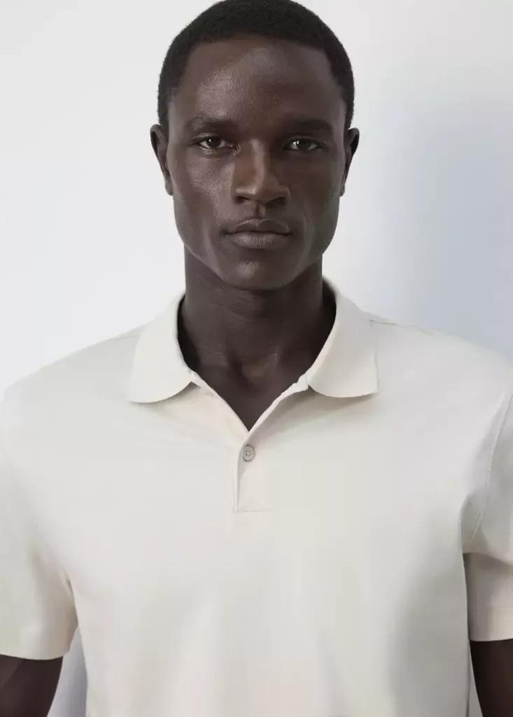 Grey Regular-Fit Cotton Polo Shirt, , large image number 3