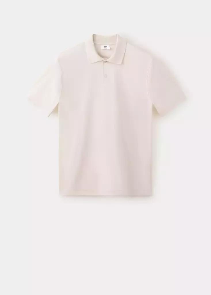 Grey Regular-Fit Cotton Polo Shirt, , large image number 5