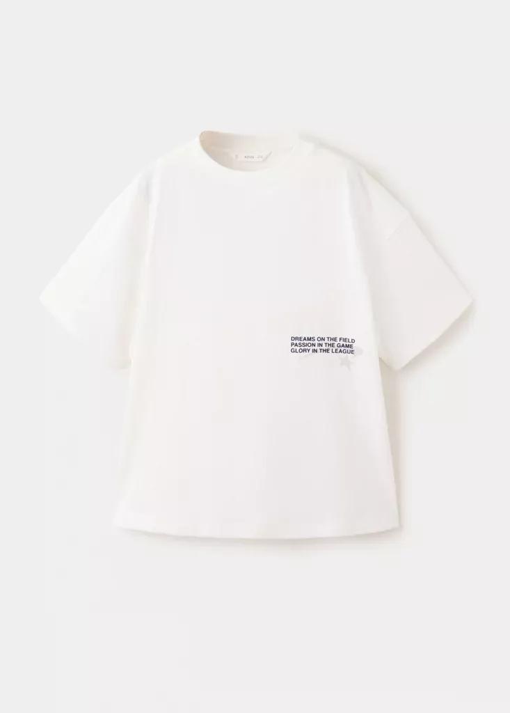 White Printed Oversize T-Shirt, , large image number 0