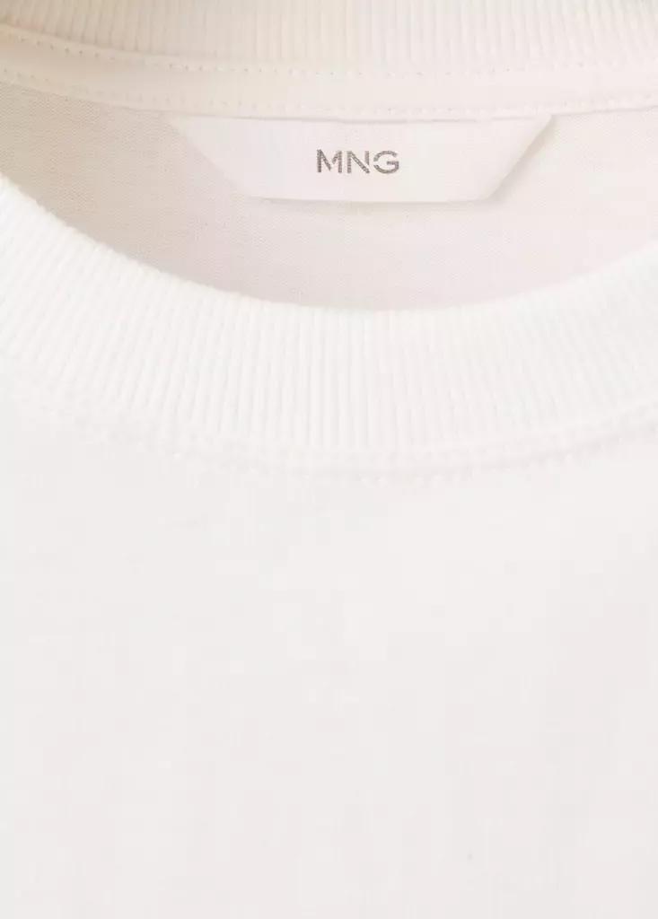 White Printed Oversize T-Shirt, , medium