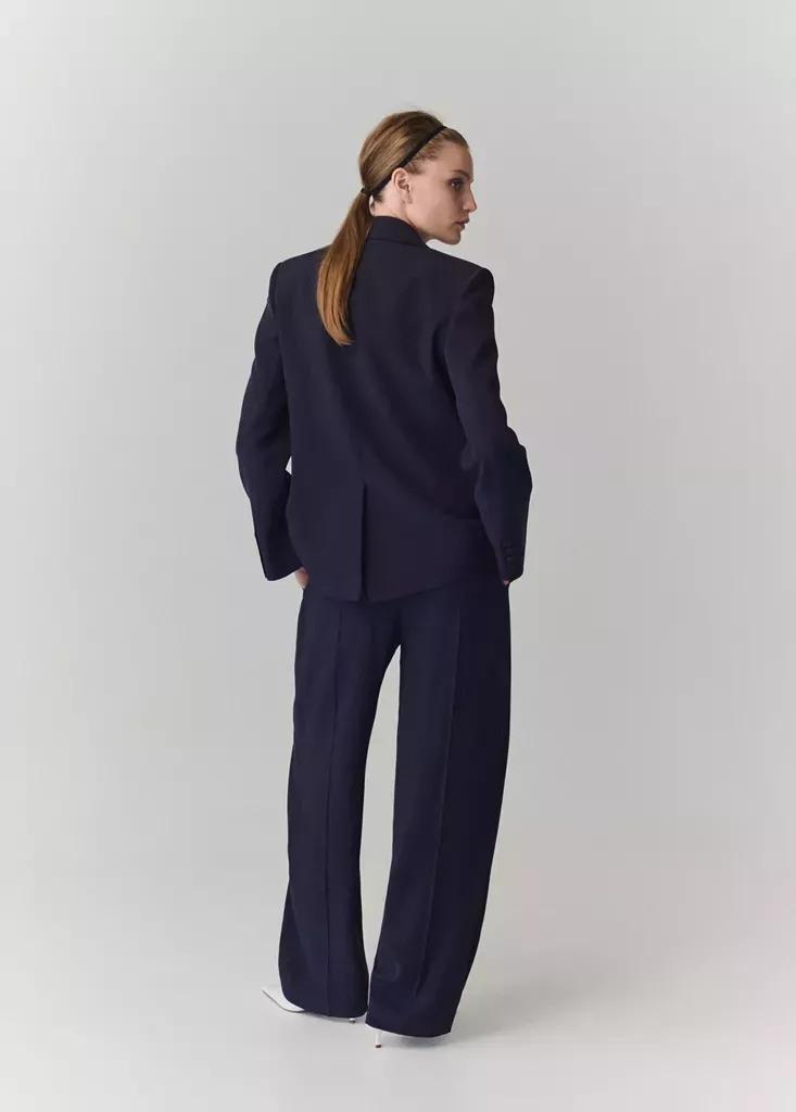 MEDIUM PURPLE Straight-fit pleated trousers, Medium Purple, medium