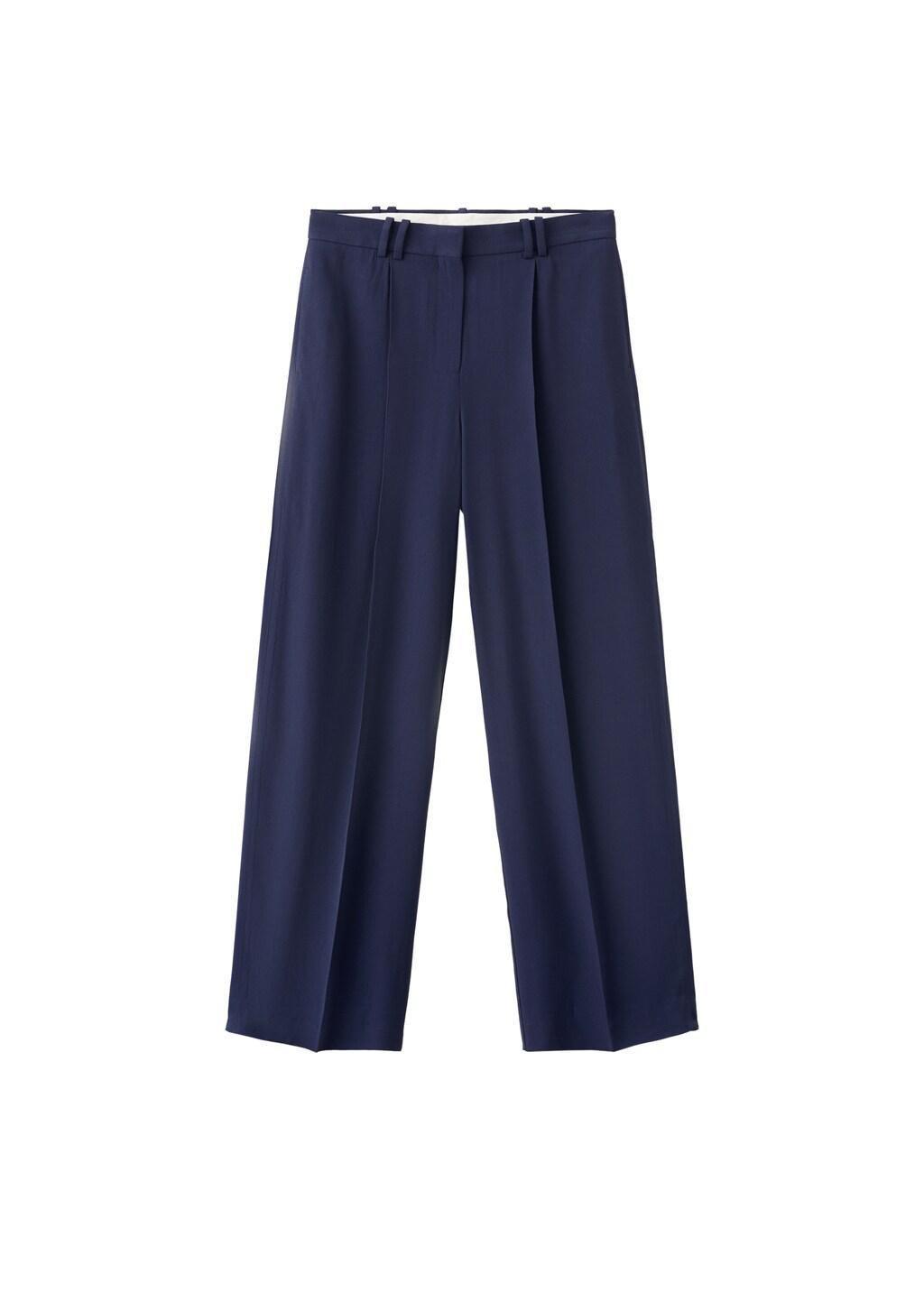 MEDIUM PURPLE Straight-fit pleated trousers, Medium Purple, large image number 4