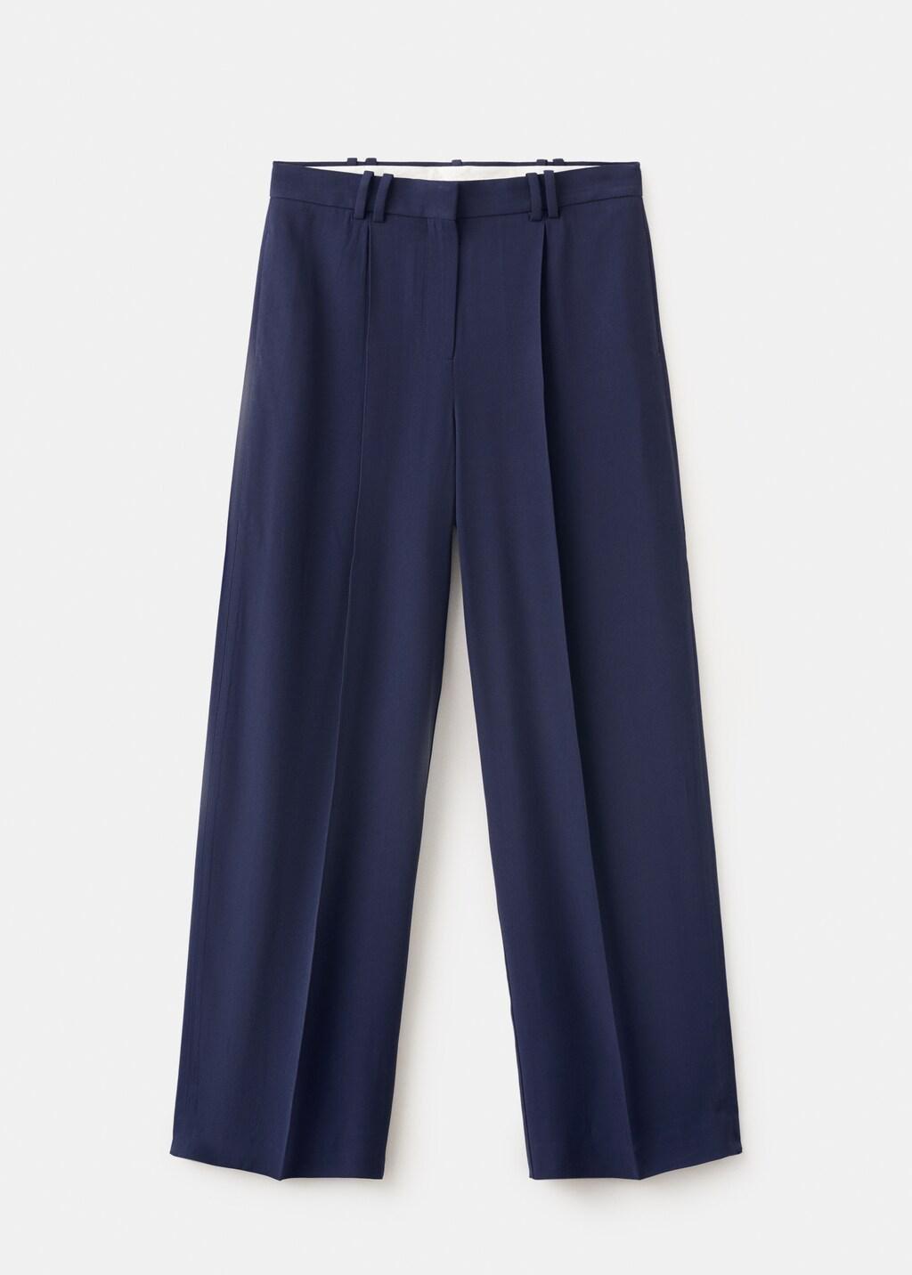 MEDIUM PURPLE Straight-fit pleated trousers, Medium Purple, large image number 5