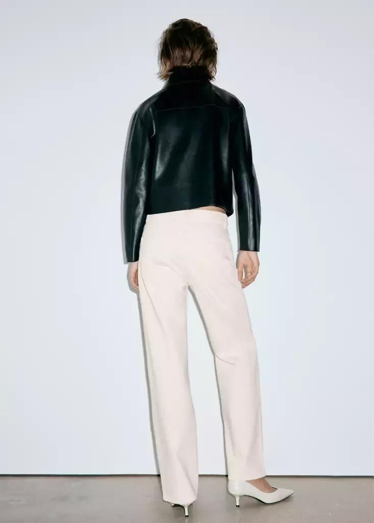 Cream Miami Medium-Rise Straight-Fit Jeans, , large image number 2