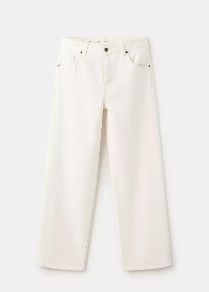 Cream Miami Medium-Rise Straight-Fit Jeans, , large image number 3