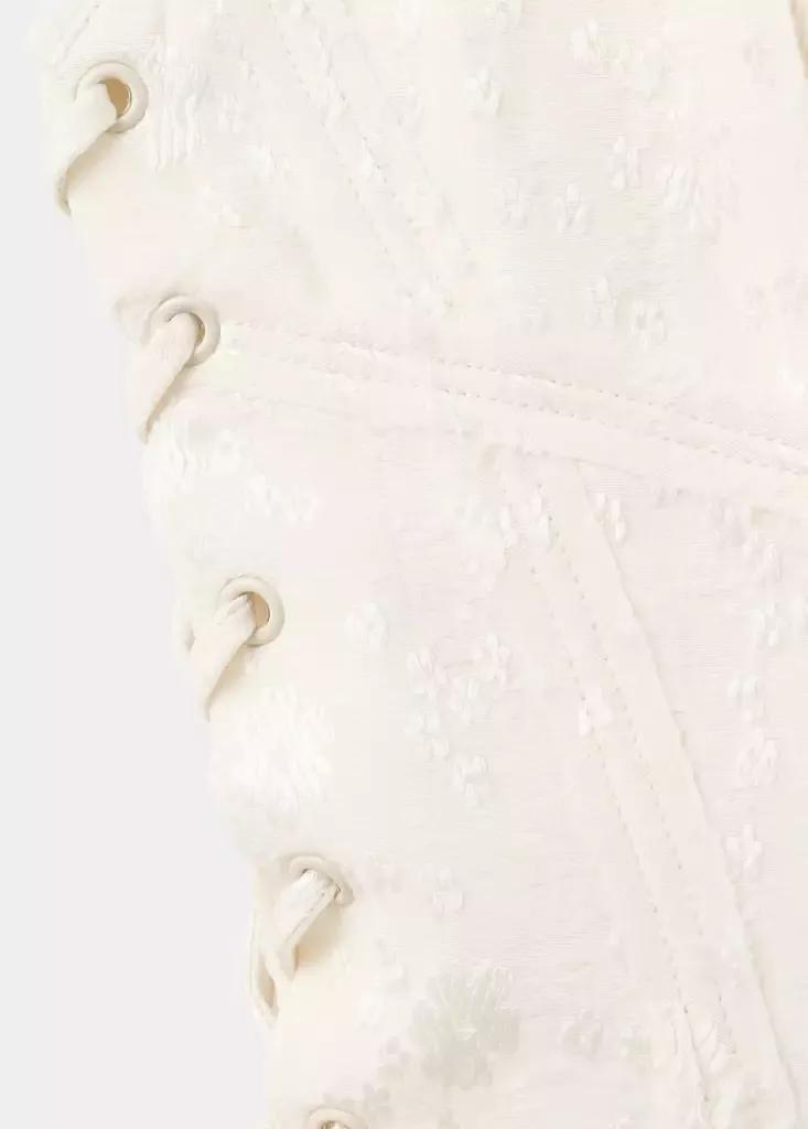 White Jacquard Corset Top, , large image number 4