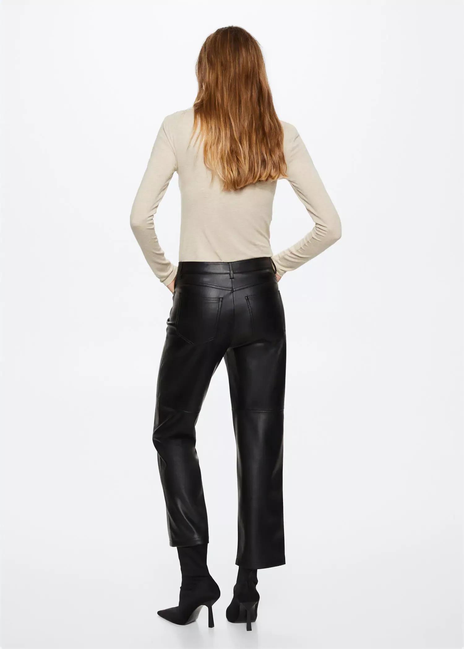 Brown Turtleneck Long-Sleeved T-Shirt, , large image number 5