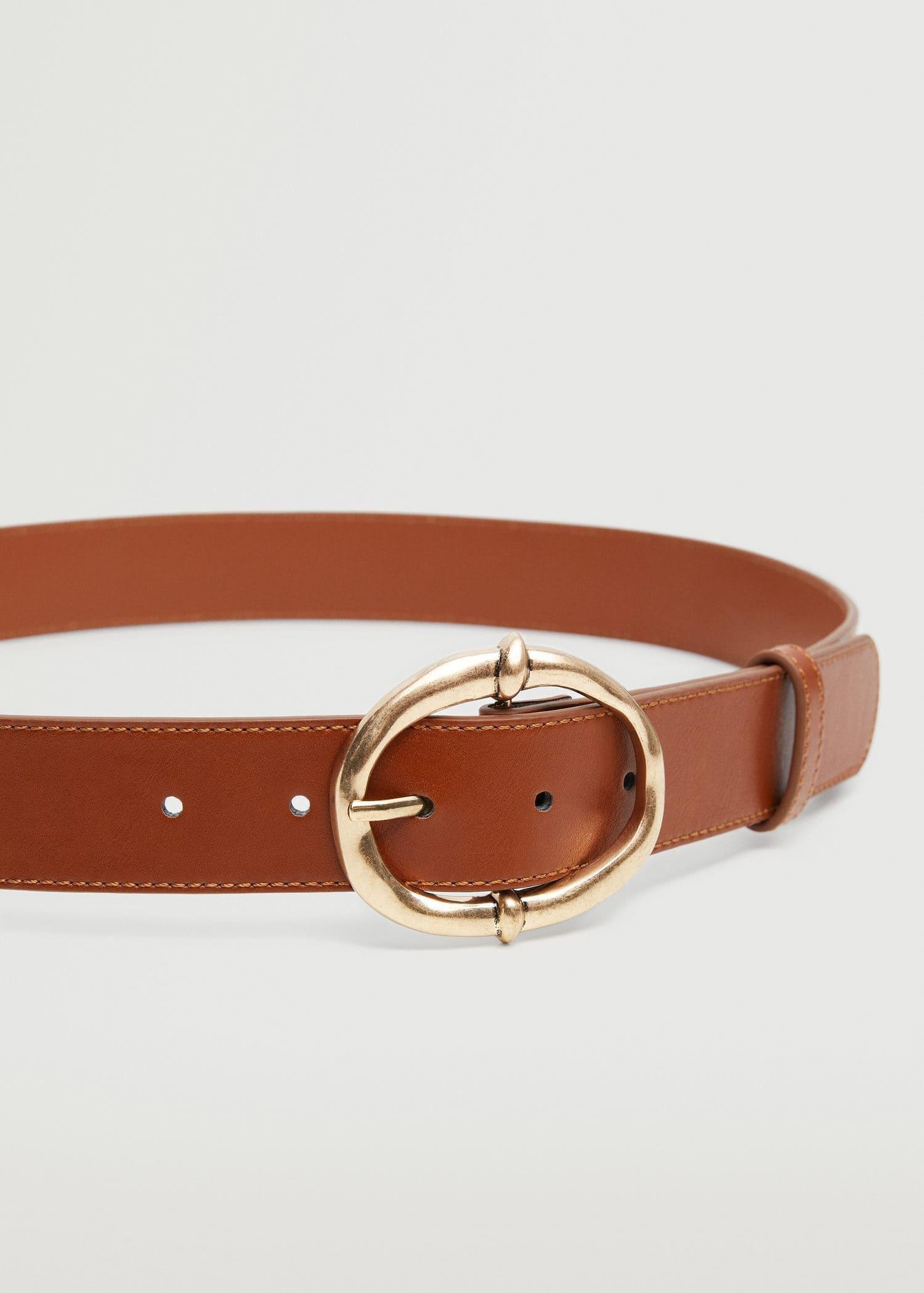 Brown Rounded Buckle Belt, , large image number 1