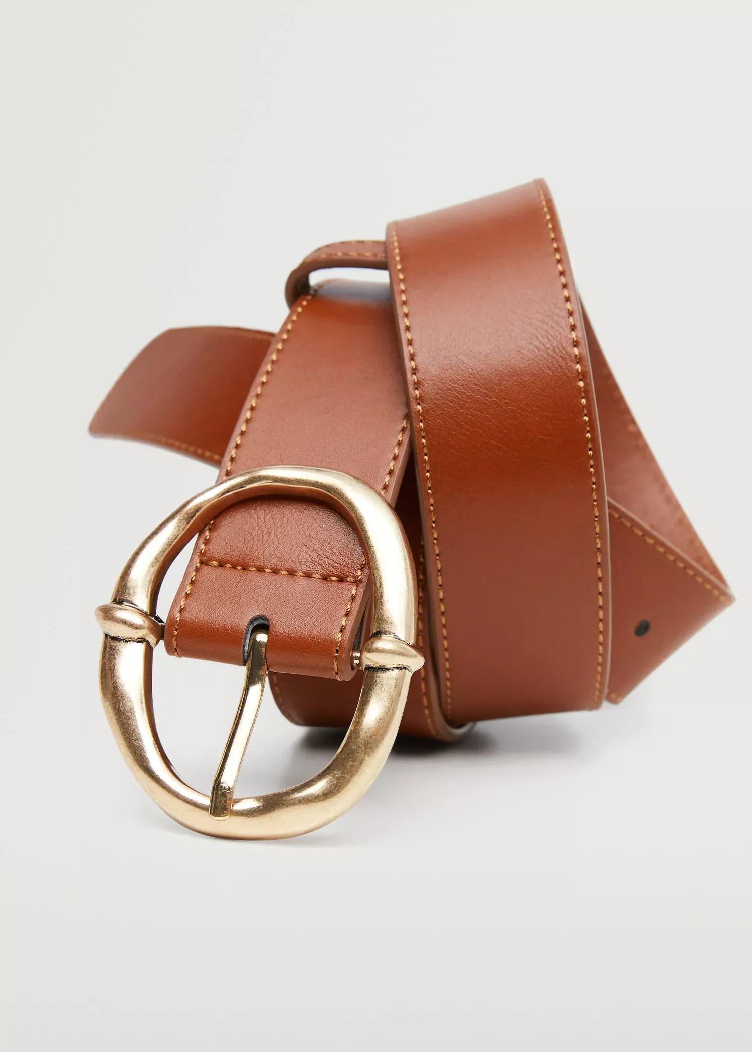 Brown Rounded Buckle Belt, , large image number 3