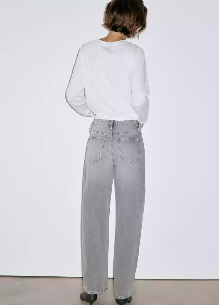 Grey Balloon Jeans With Regular Waist, , medium