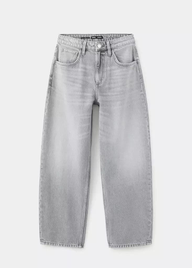 Grey Balloon Jeans With Regular Waist, , large image number 4