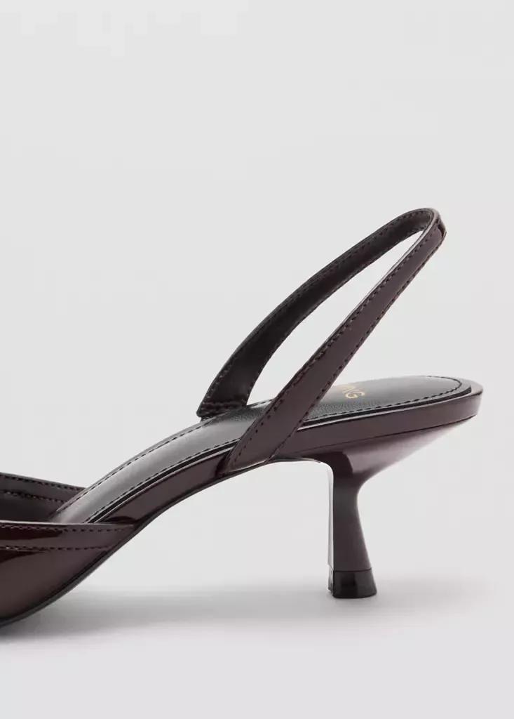 Burgundy Kitten Heel Patent Leather Shoe, , large image number 2