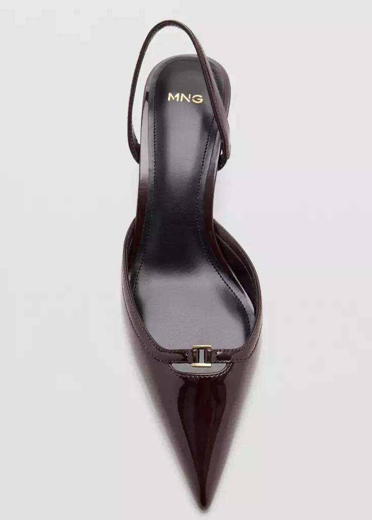 Burgundy Kitten Heel Patent Leather Shoe, , large image number 4