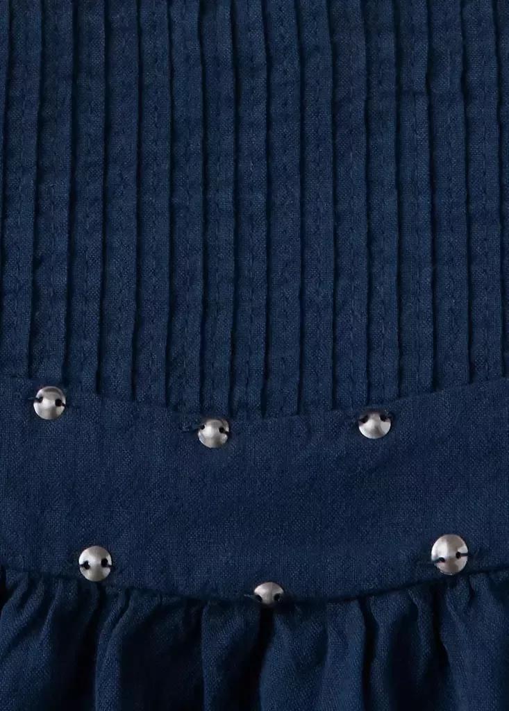 Navy Skirt With Stud Detailing, , large image number 5