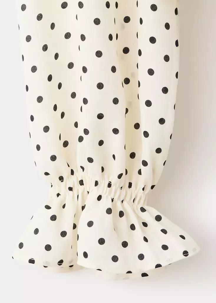 White V-Neck Polka Dot Blouse, , large image number 6