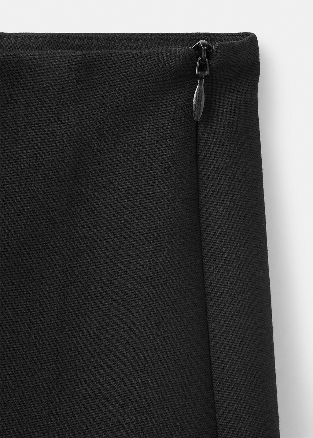 Black Skort With Slit, Black, large image number 3