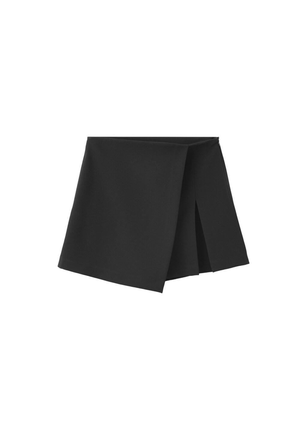Black Skort With Slit, Black, large image number 4