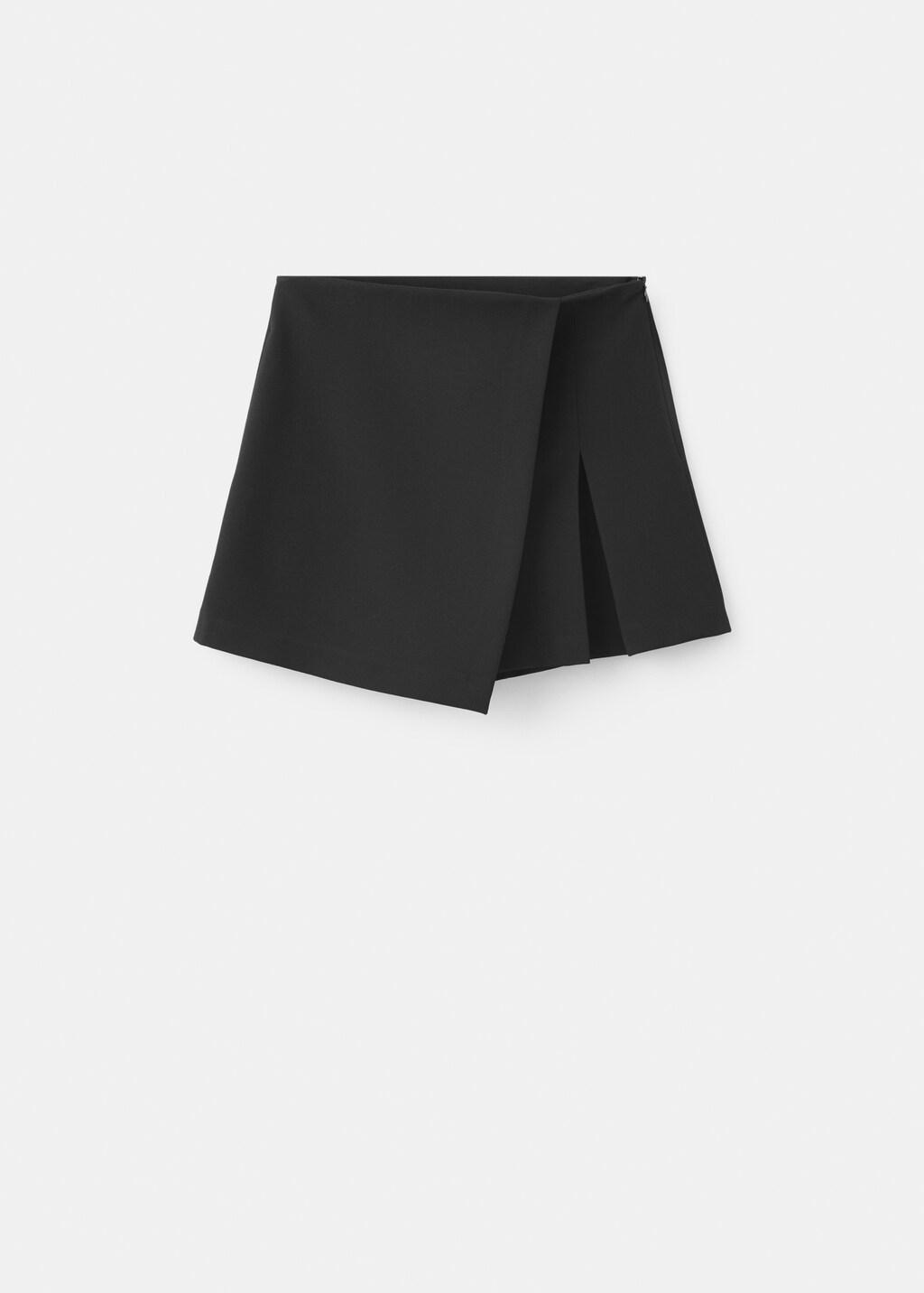 Black Skort With Slit, Black, large image number 5