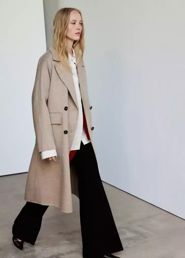 Brown Handmade Oversized Wool Coat, Medium Brown, medium