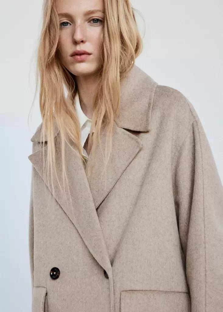 Brown Handmade Oversized Wool Coat, Medium Brown, large image number 3
