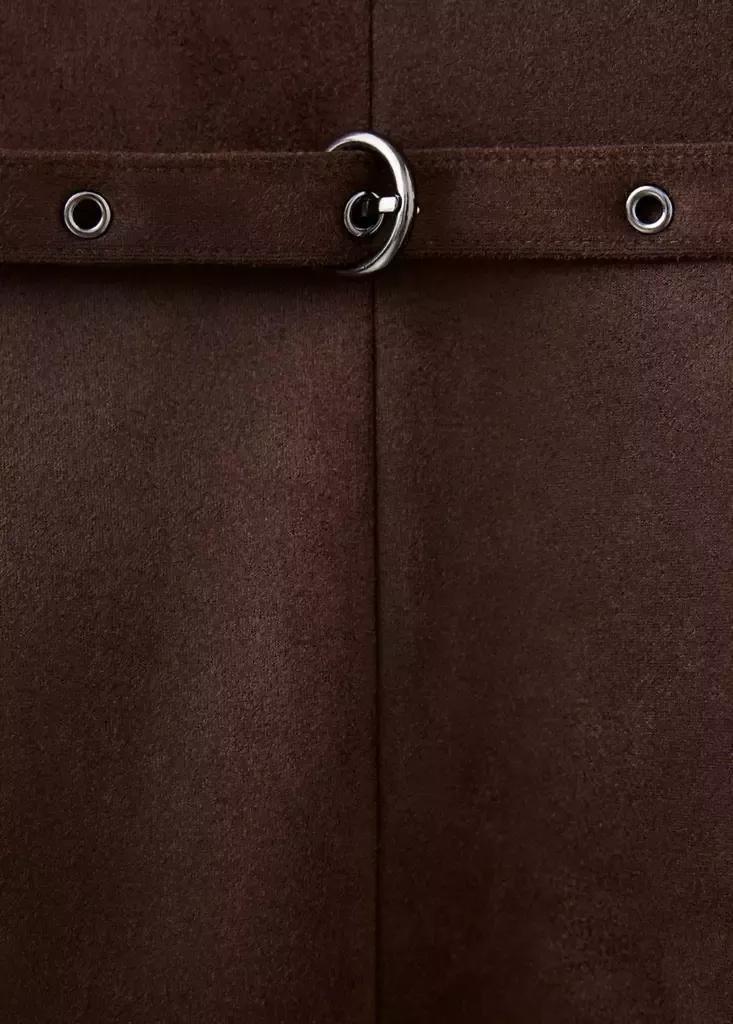 Brown Top With Suede Belt, Brown, large image number 6