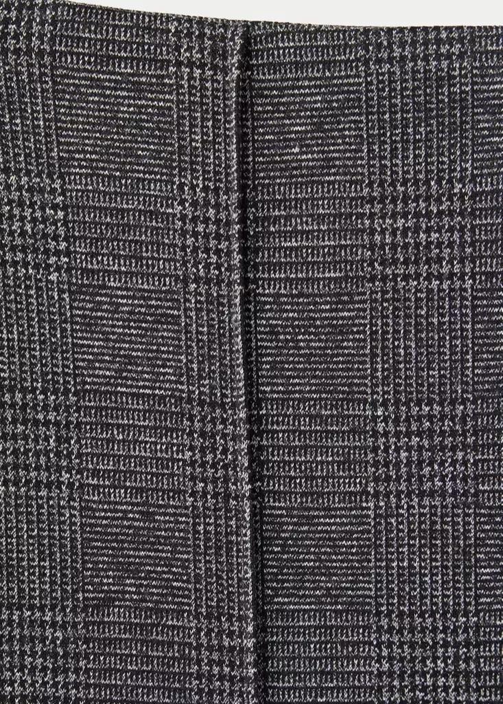 Black Straight Checked Trousers, Black, large image number 6