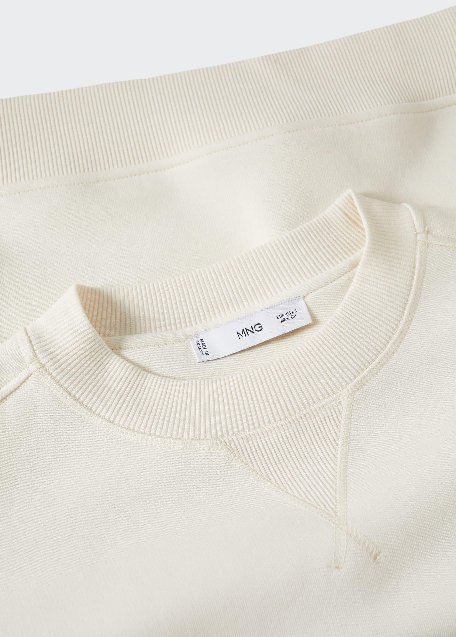 Light Beige Ribbed Endings Sweatshirt, , large image number 3