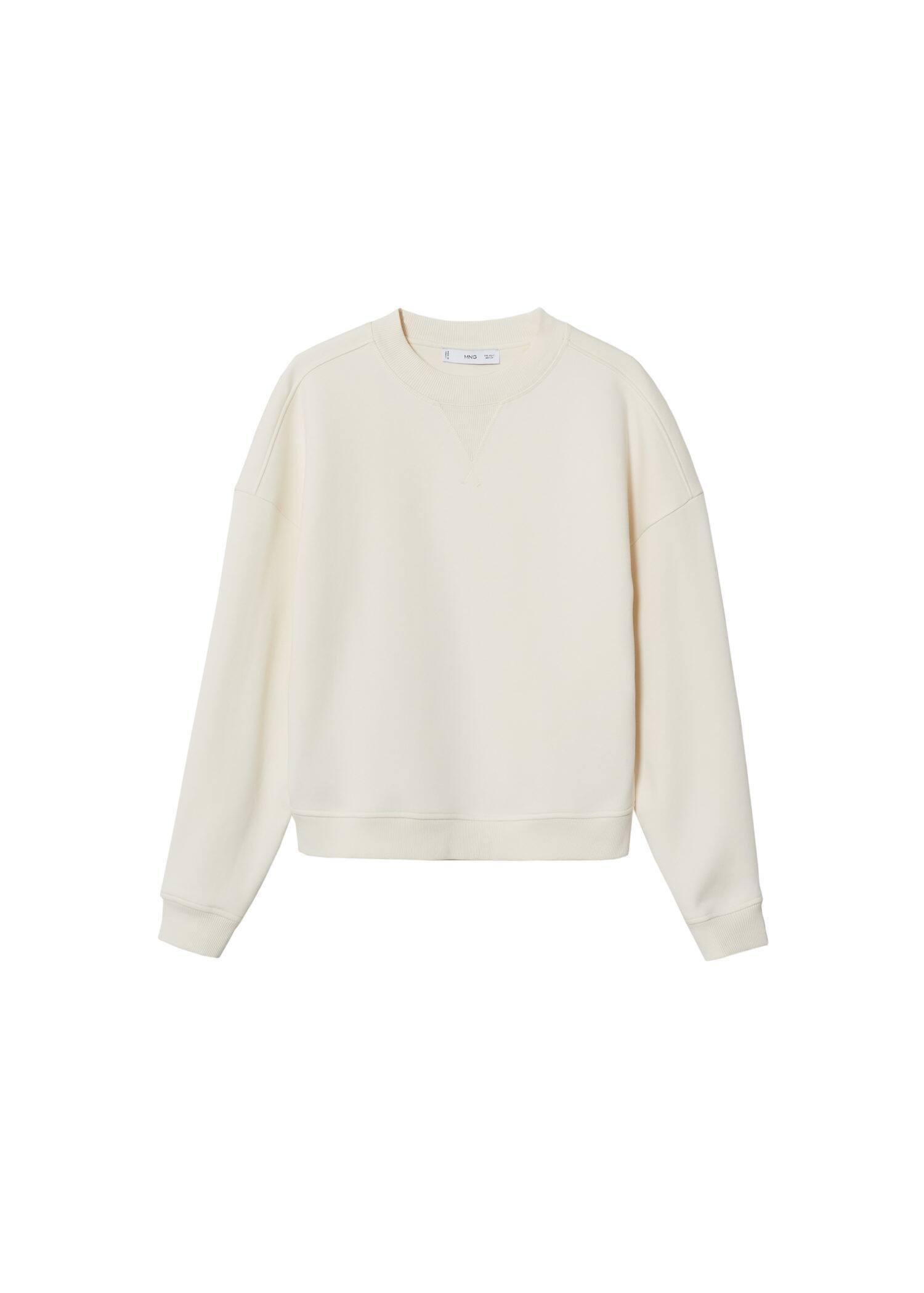 Light Beige Ribbed Endings Sweatshirt, , large image number 6