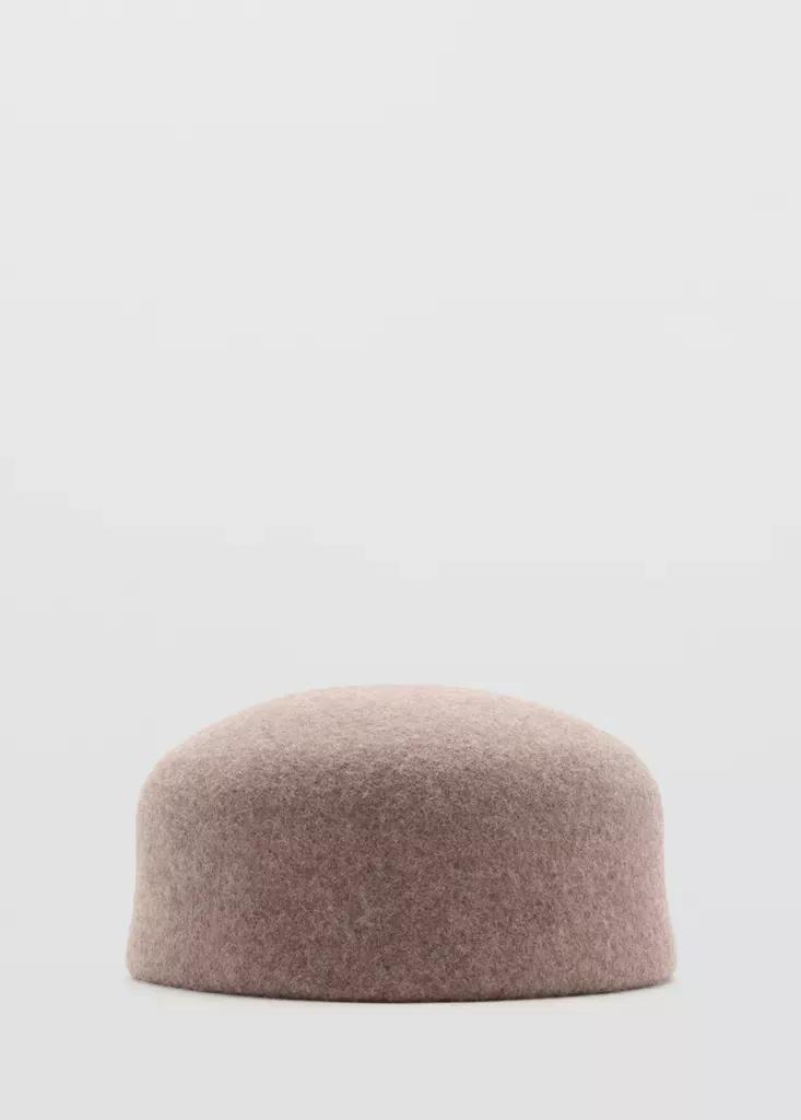 Brown 100% Wool Pillbox Hat, Medium Brown, large image number 0