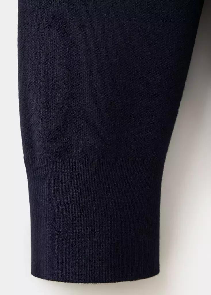 Blue Comfort Stretch Knit Cardigan, Navy, large image number 7