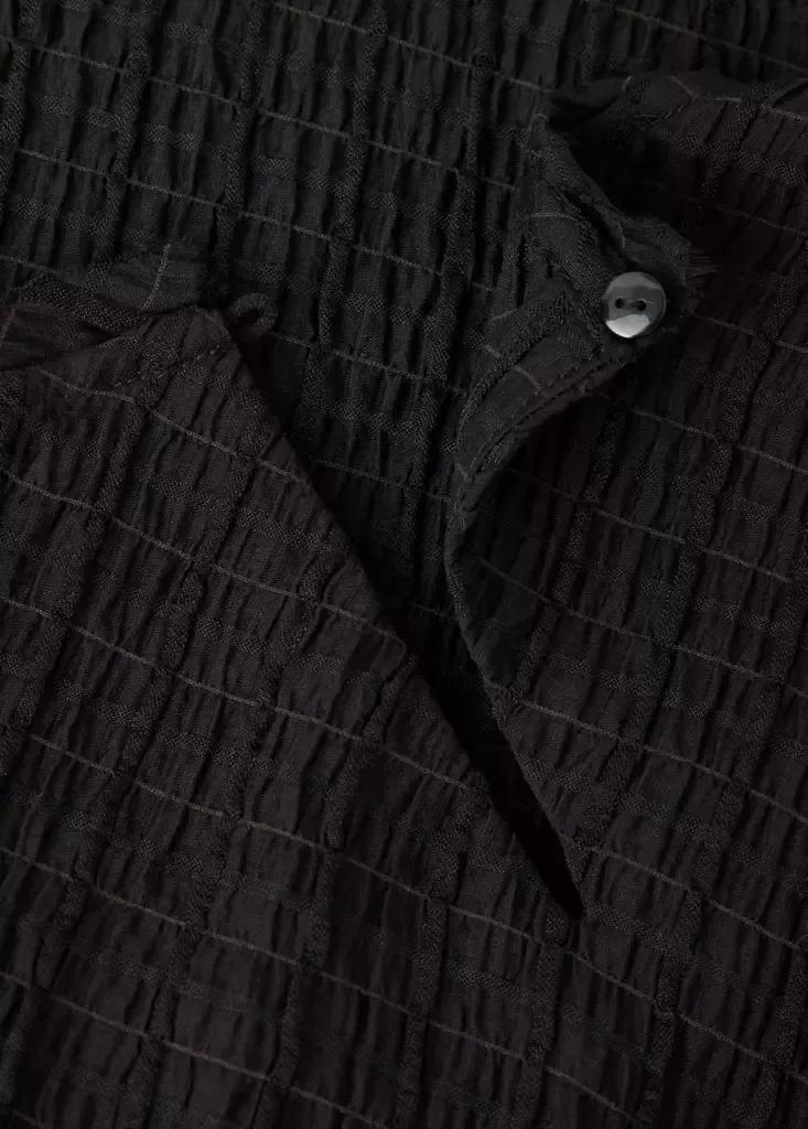 Brown Ruched Dress With Belt, Brown, large image number 8