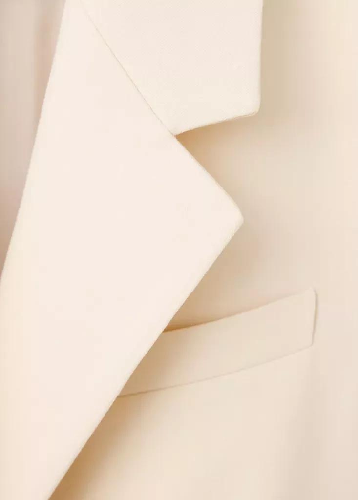 Beige Belt Suit Blazer, Light Beige, medium