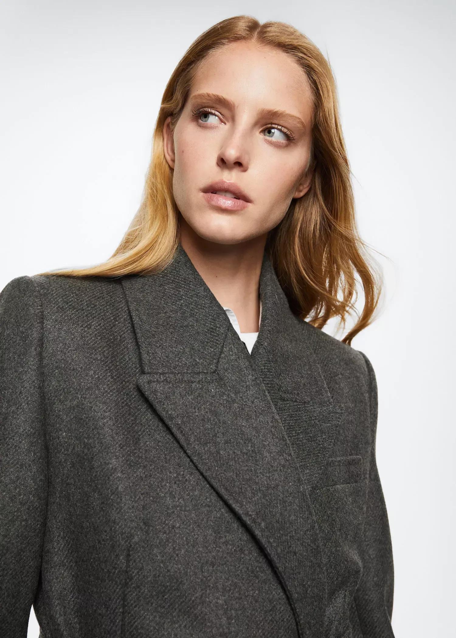 Grey Lt Pastel Long Lapel Coat, , large image number 2